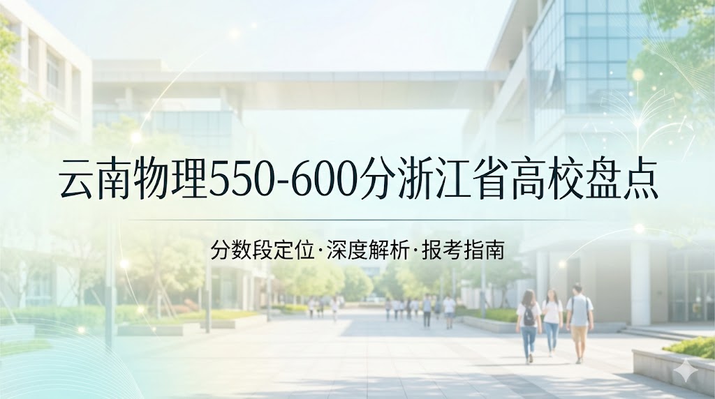 2026高考：云南物理550-600分浙江省高校盘点