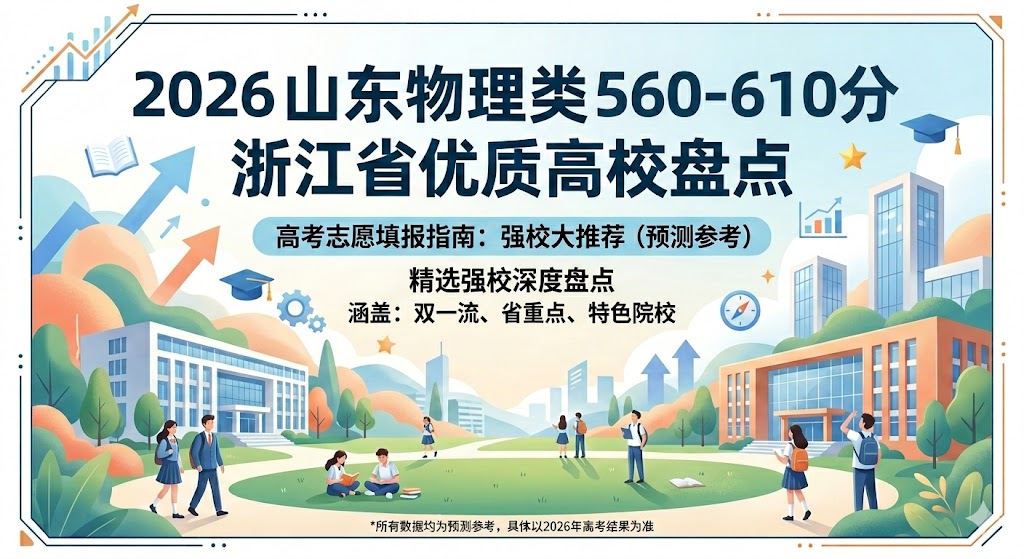 2026山东物理类560-610分浙江省优质高校盘点