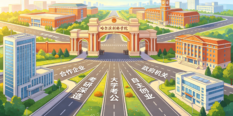 哈尔滨剑桥学院毕业只能去合作企业？其他出路盘点