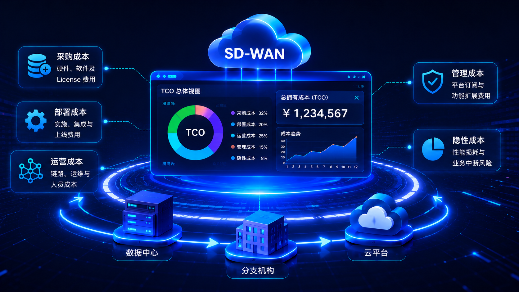 SD-WAN 多少钱？一文读懂成本结构与 TCO 测算